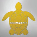 Custom Metal Wall Art - Personalized Sea Turtle Monogram Sign