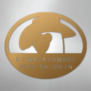 Custom Metal Wall Art - Personalized Cowgirl Sign