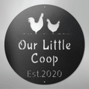 Custom Metal Wall Art - Personalized Chicken Coop Name Sign