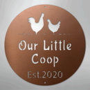 Custom Metal Wall Art - Personalized Chicken Coop Name Sign