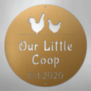Custom Metal Wall Art - Personalized Chicken Coop Name Sign