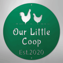 Custom Metal Wall Art - Personalized Chicken Coop Name Sign