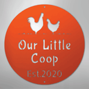Custom Metal Wall Art - Personalized Chicken Coop Name Sign