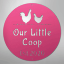 Custom Metal Wall Art - Personalized Chicken Coop Name Sign