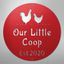 Custom Metal Wall Art - Personalized Chicken Coop Name Sign