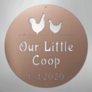 Custom Metal Wall Art - Personalized Chicken Coop Name Sign