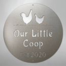 Custom Metal Wall Art - Personalized Chicken Coop Name Sign