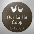 Custom Metal Wall Art - Personalized Chicken Coop Name Sign