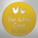 Custom Metal Wall Art - Personalized Chicken Coop Name Sign