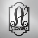 Custom Metal Wall Art - Personalized Split Letter Name Monogram Sign