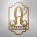 Custom Metal Wall Art - Personalized Split Letter Name Monogram Sign