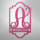 Custom Metal Wall Art - Personalized Split Letter Name Monogram Sign