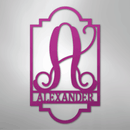Custom Metal Wall Art - Personalized Split Letter Name Monogram Sign