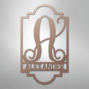 Custom Metal Wall Art - Personalized Split Letter Name Monogram Sign