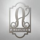 Custom Metal Wall Art - Personalized Split Letter Name Monogram Sign