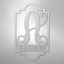 Custom Metal Wall Art - Personalized Split Letter Name Monogram Sign