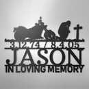 Custom Metal Wall Art - Personalized Biker Memorial Sign