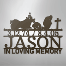 Custom Metal Wall Art - Personalized Biker Memorial Sign