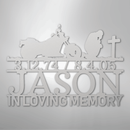 Custom Metal Wall Art - Personalized Biker Memorial Sign