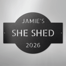 Custom Metal Wall Art - Personalized Family Name Shed Monogram Sign