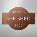 Custom Metal Wall Art - Personalized Family Name Shed Monogram Sign