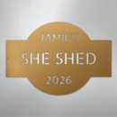 Custom Metal Wall Art - Personalized Family Name Shed Monogram Sign