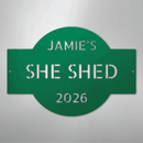 Custom Metal Wall Art - Personalized Family Name Shed Monogram Sign