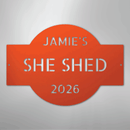 Custom Metal Wall Art - Personalized Family Name Shed Monogram Sign