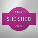 Custom Metal Wall Art - Personalized Family Name Shed Monogram Sign