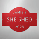 Custom Metal Wall Art - Personalized Family Name Shed Monogram Sign