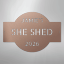 Custom Metal Wall Art - Personalized Family Name Shed Monogram Sign