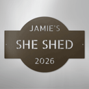 Custom Metal Wall Art - Personalized Family Name Shed Monogram Sign