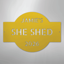 Custom Metal Wall Art - Personalized Family Name Shed Monogram Sign