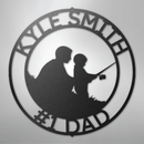 Custom Metal Wall Art - Personalized Dad Fishing Sign