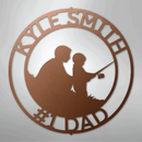 Custom Metal Wall Art - Personalized Dad Fishing Sign