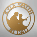 Custom Metal Wall Art - Personalized Dad Fishing Sign