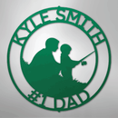 Custom Metal Wall Art - Personalized Dad Fishing Sign