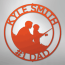 Custom Metal Wall Art - Personalized Dad Fishing Sign