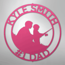 Custom Metal Wall Art - Personalized Dad Fishing Sign
