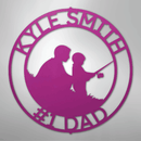 Custom Metal Wall Art - Personalized Dad Fishing Sign
