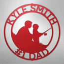 Custom Metal Wall Art - Personalized Dad Fishing Sign