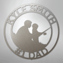 Custom Metal Wall Art - Personalized Dad Fishing Sign