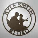 Custom Metal Wall Art - Personalized Dad Fishing Sign
