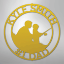 Custom Metal Wall Art - Personalized Dad Fishing Sign