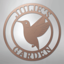 Custom Metal Wall Art - Personalized Hummingbird Name Sign