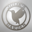 Custom Metal Wall Art - Personalized Hummingbird Name Sign