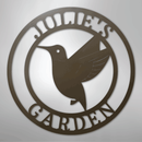 Custom Metal Wall Art - Personalized Hummingbird Name Sign