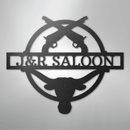 Custom Metal Wall Art - Personalized Saloon Name Monogram Sign