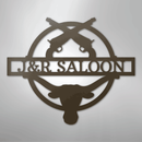 Custom Metal Wall Art - Personalized Saloon Name Monogram Sign