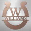 Custom Metal Wall Art - Personalized Horseshoe Sign